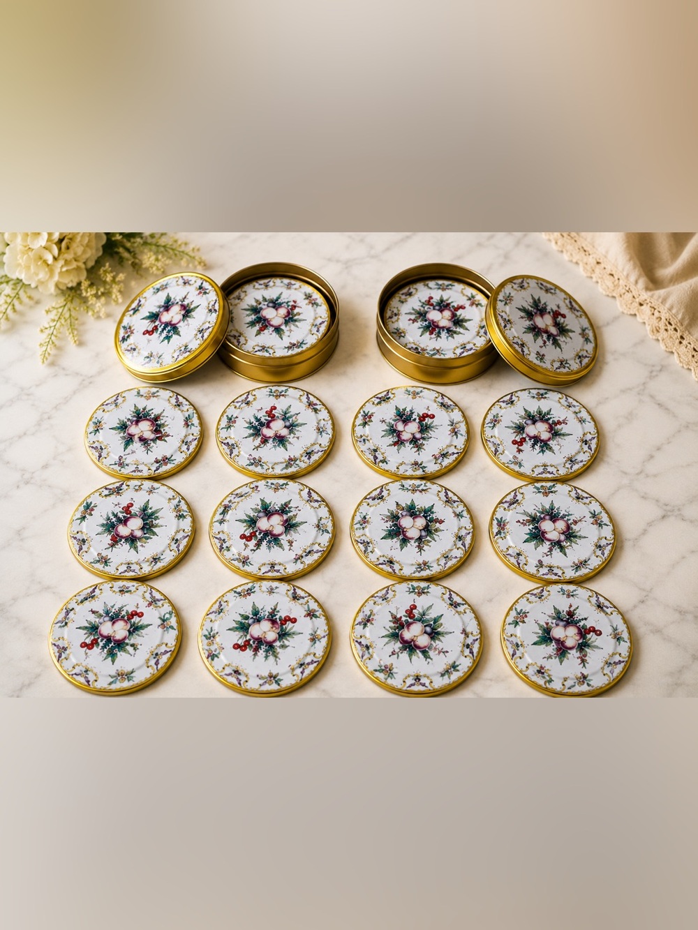 MMA Metropolitan Museum of Art Duke of Gloucester Coasters Set of 12 Tin Case